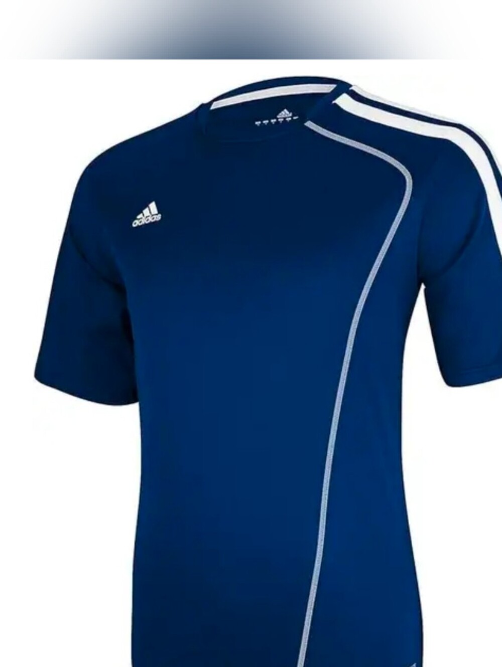 Adidas Mens Sostto Navy White Short Sleeve Soccer Team Jersey NWT Small
